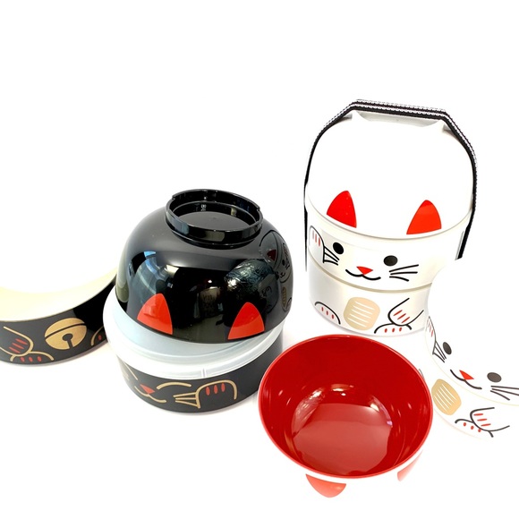 Kokeshi bento Kawaii cat black - Picture 6 of 9